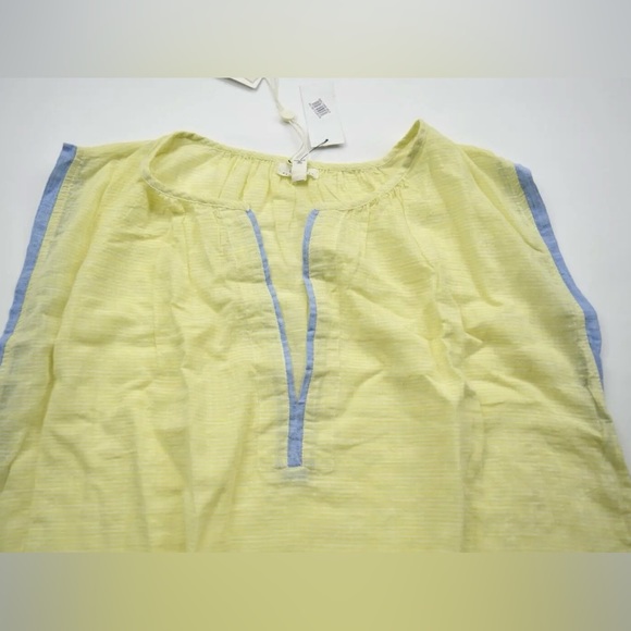 New $178 Joie Womens Small Marijan Cotton Yellow Above Knee Shift Dress - Picture 4 of 14